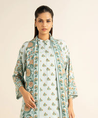 3 Piece - Printed Linen Suit