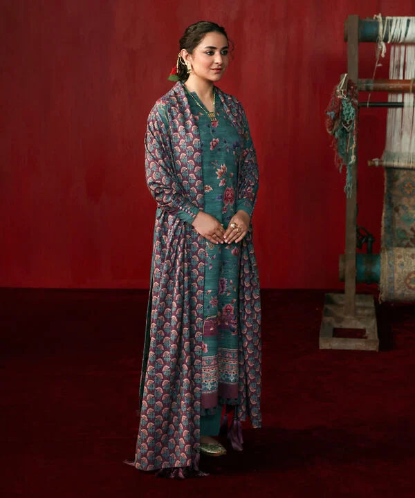 3 Piece - Printed Khaddar Suit