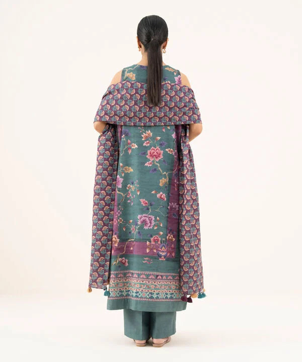 3 Piece - Printed Khaddar Suit