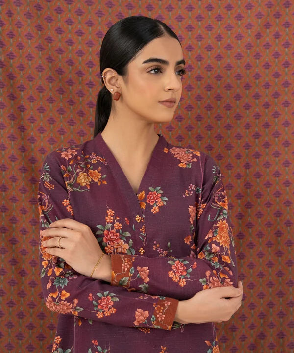 3 Piece - Printed Khaddar Suit