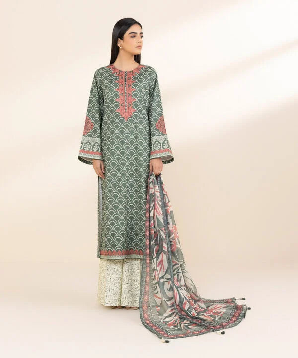 3 Piece - Embroidered Lawn Suit