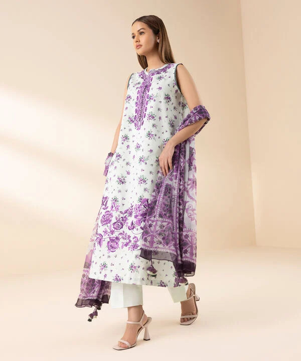3 Piece - Embroidered Lawn Suit