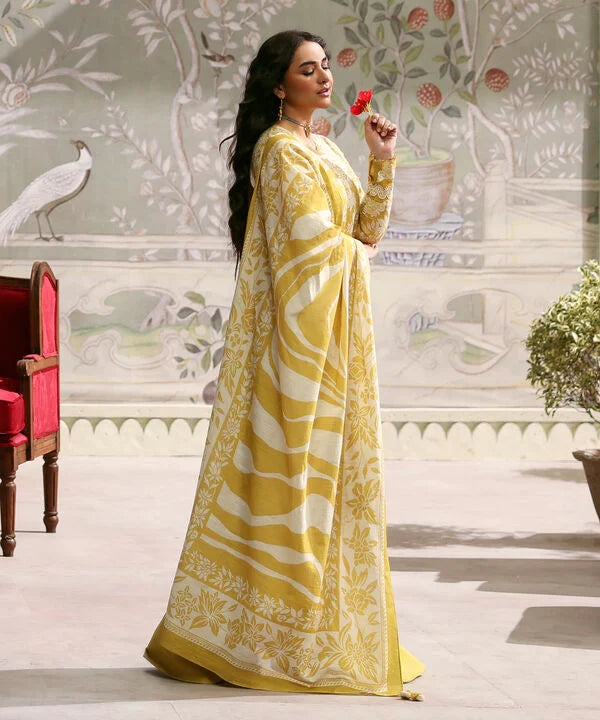 3 Piece - Embroidered Light Khaddar Suit