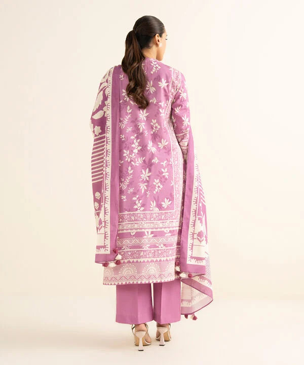 3 Piece - Embroidered Light Khaddar Suit