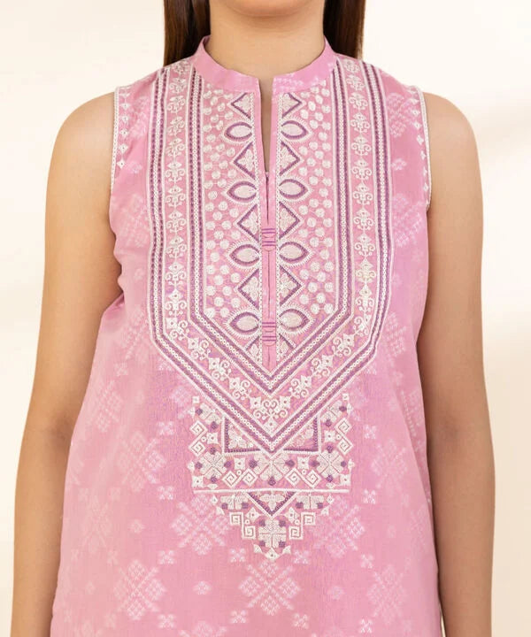 3 Piece - Embroidered Jacquard Suit