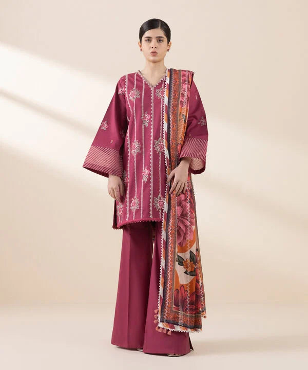 3 Piece - Embroidered Lawn Suit