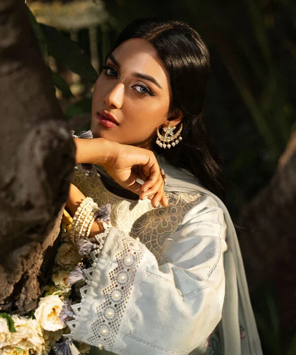 3 Piece - Embroidered Cotton Jacquard Suit