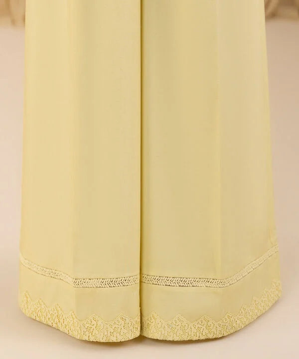 3 Piece - Embroidered Cotton Satin Suit