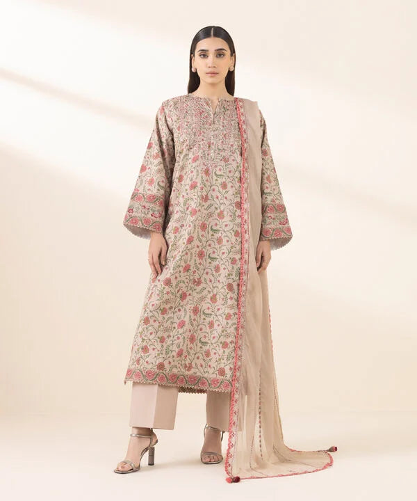 3 Piece - Embroidered Lawn Suit