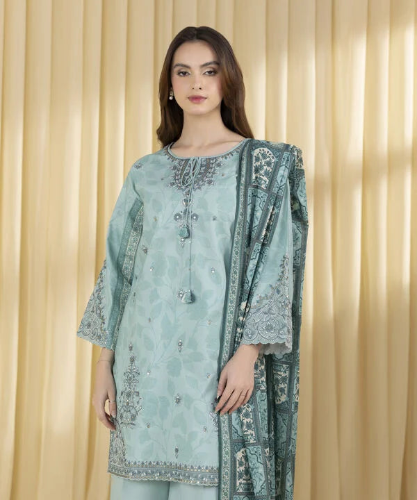 3 Piece - Embroidered Lawn Suit