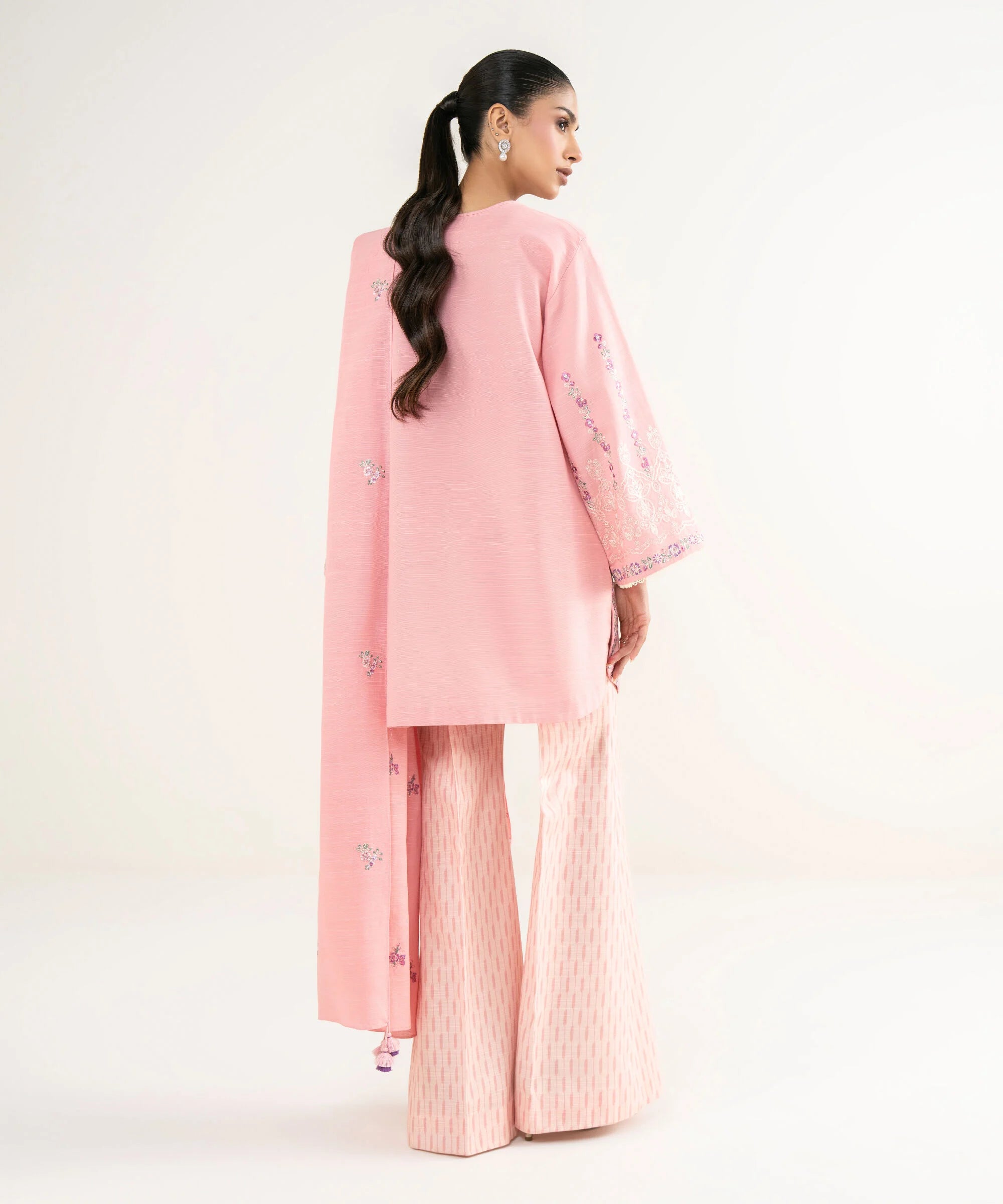 3 Piece - Embroidered Khaddar Suit