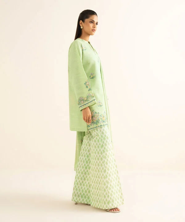 3 Piece - Embroidered Khaddar Suit