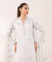 3 Piece - Embroidered Cambric Suit