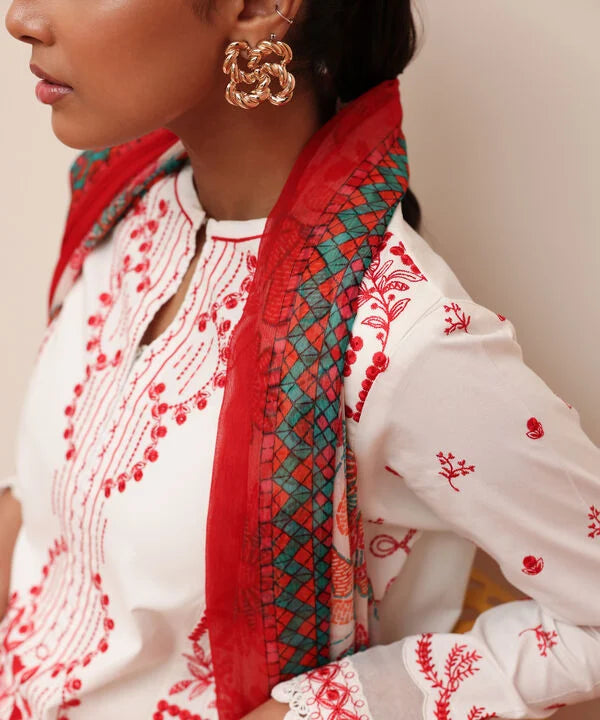 3 Piece - Embroidered Lawn Suit