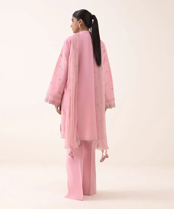 3 Piece - Embroidered Dobby Suit