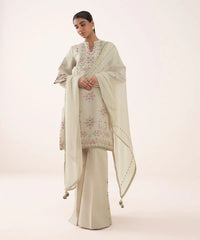 3 Piece - Embroidered Dobby Suit
