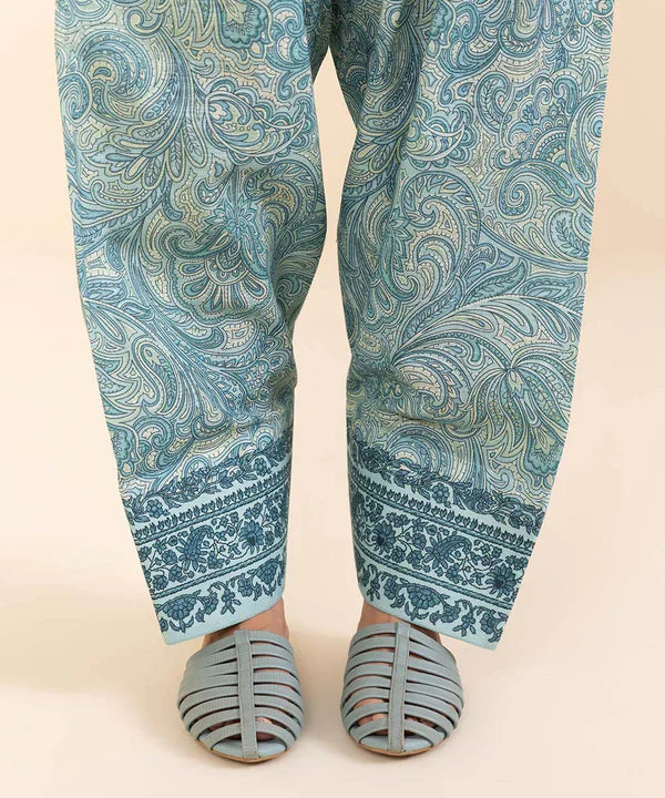 2 Piece - Embroidered Light Khaddar Suit