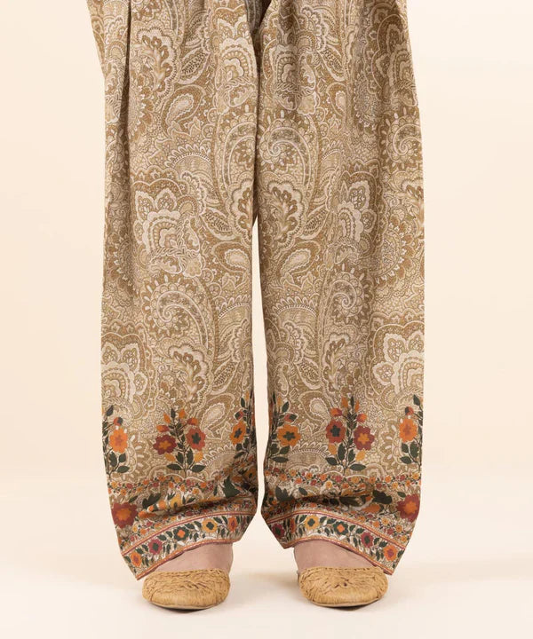 2 Piece - Embroidered Light Khaddar Suit