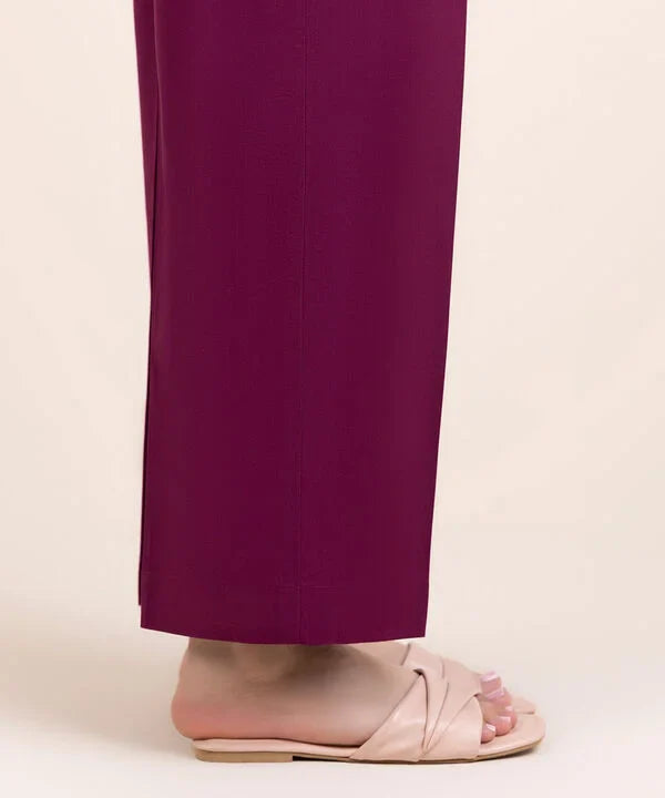 Solid Cambric Straight Pants