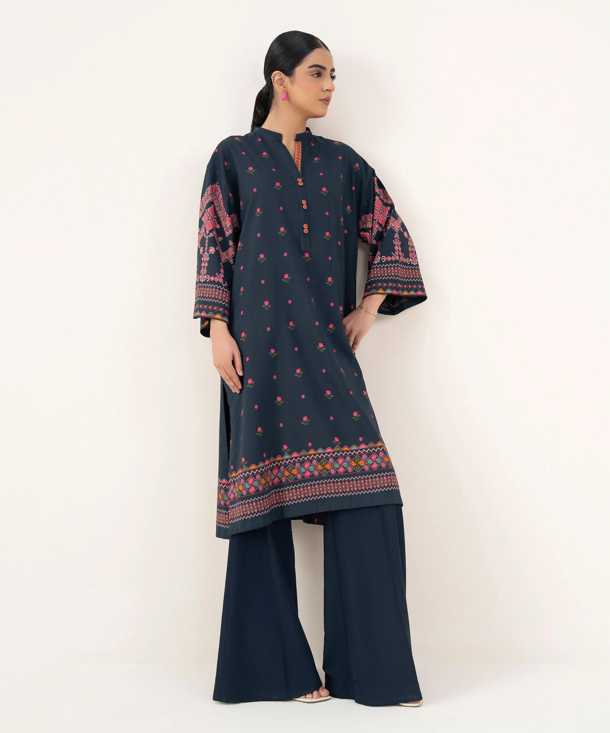 2 Piece - Printed Cotton Suit