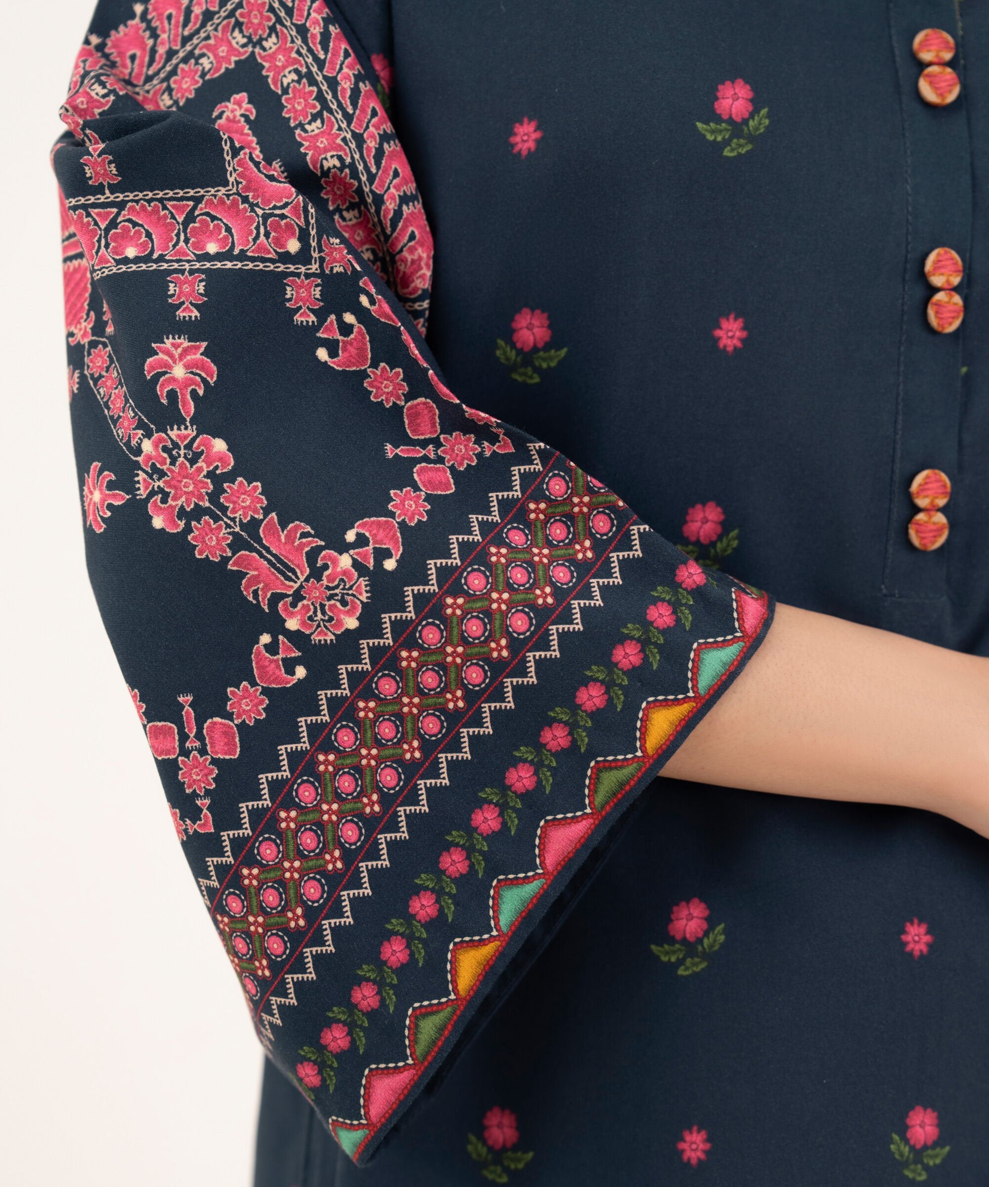 2 Piece - Printed Cotton Suit