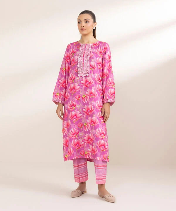Embroidered Arabic Lawn Shirt