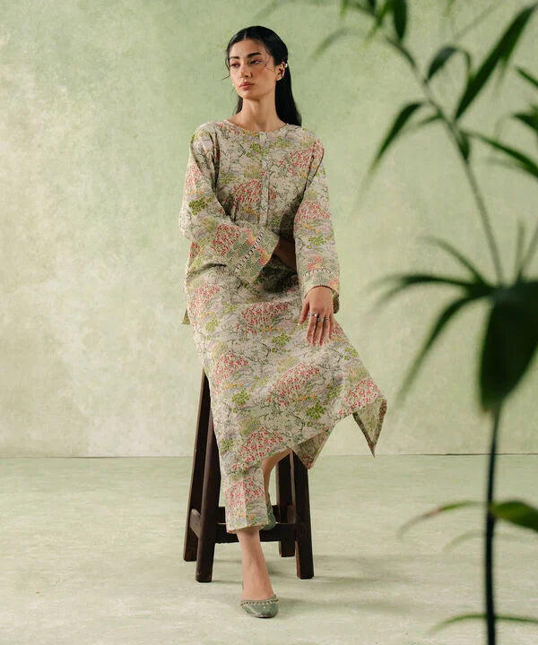 Printed Seersucker Shirt