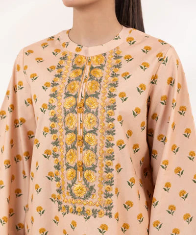 3 Piece - Embroidered Cambric Suit