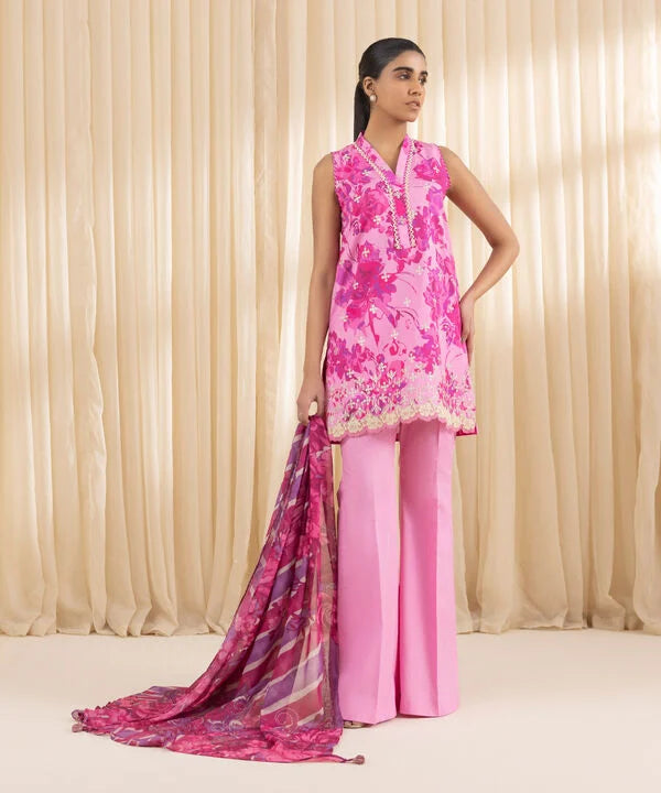 3 Piece - Embroidered Lawn Suit