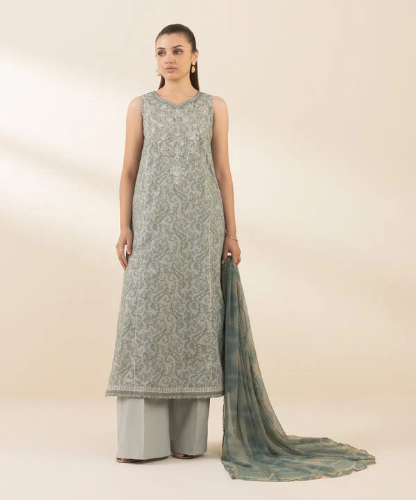 3 Piece - Embroidered Lawn Suit