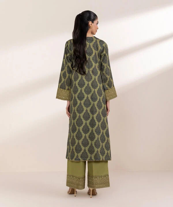 Embroidered Cotton Satin Shirt