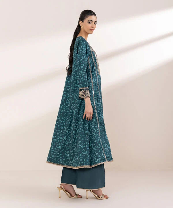 Embroidered Cotton Satin Shirt