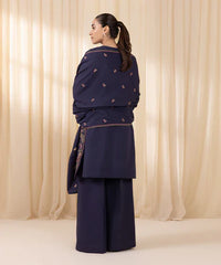 3 Piece - Embroidered Khaddar Suit