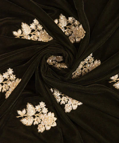 Embroidered Velvet Dupatta