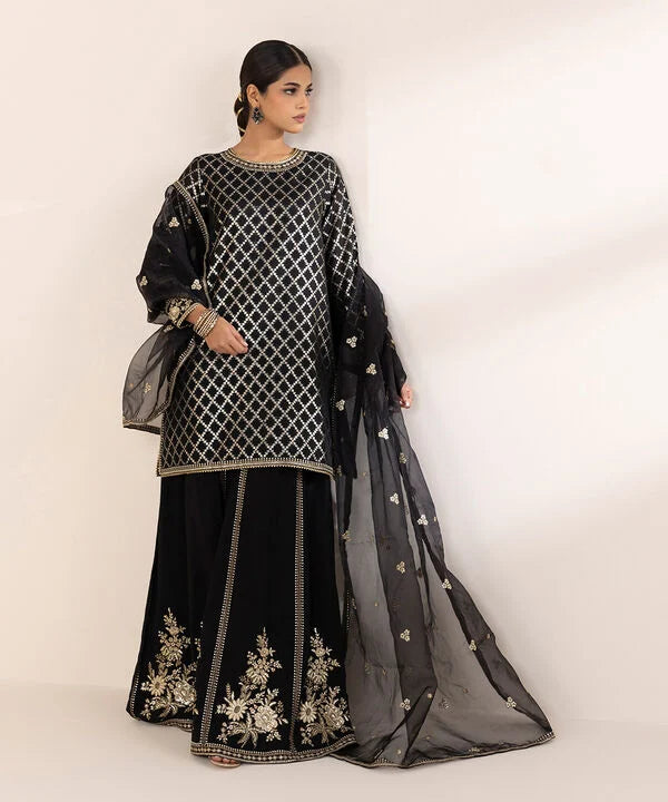 3 Piece - Embroidered Masoori Suit