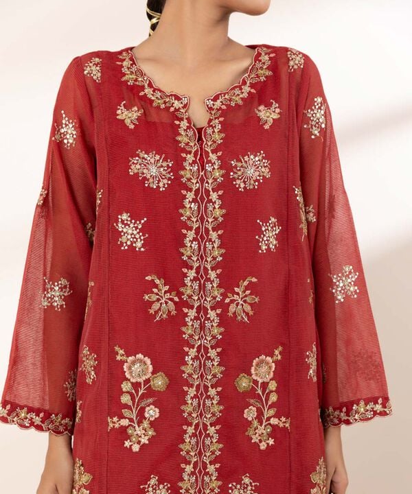 3 Piece - Embroidered Karandi Suit