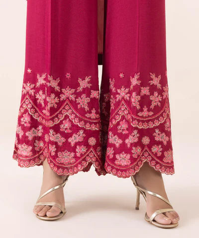 2 Piece - Embroidered Velvet Suit