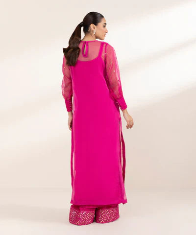 2 Piece - Embroidered Organza Suit