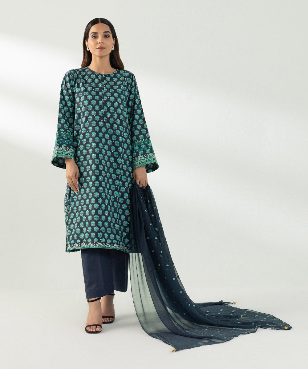 3 Piece - Embroidered Lawn Suit