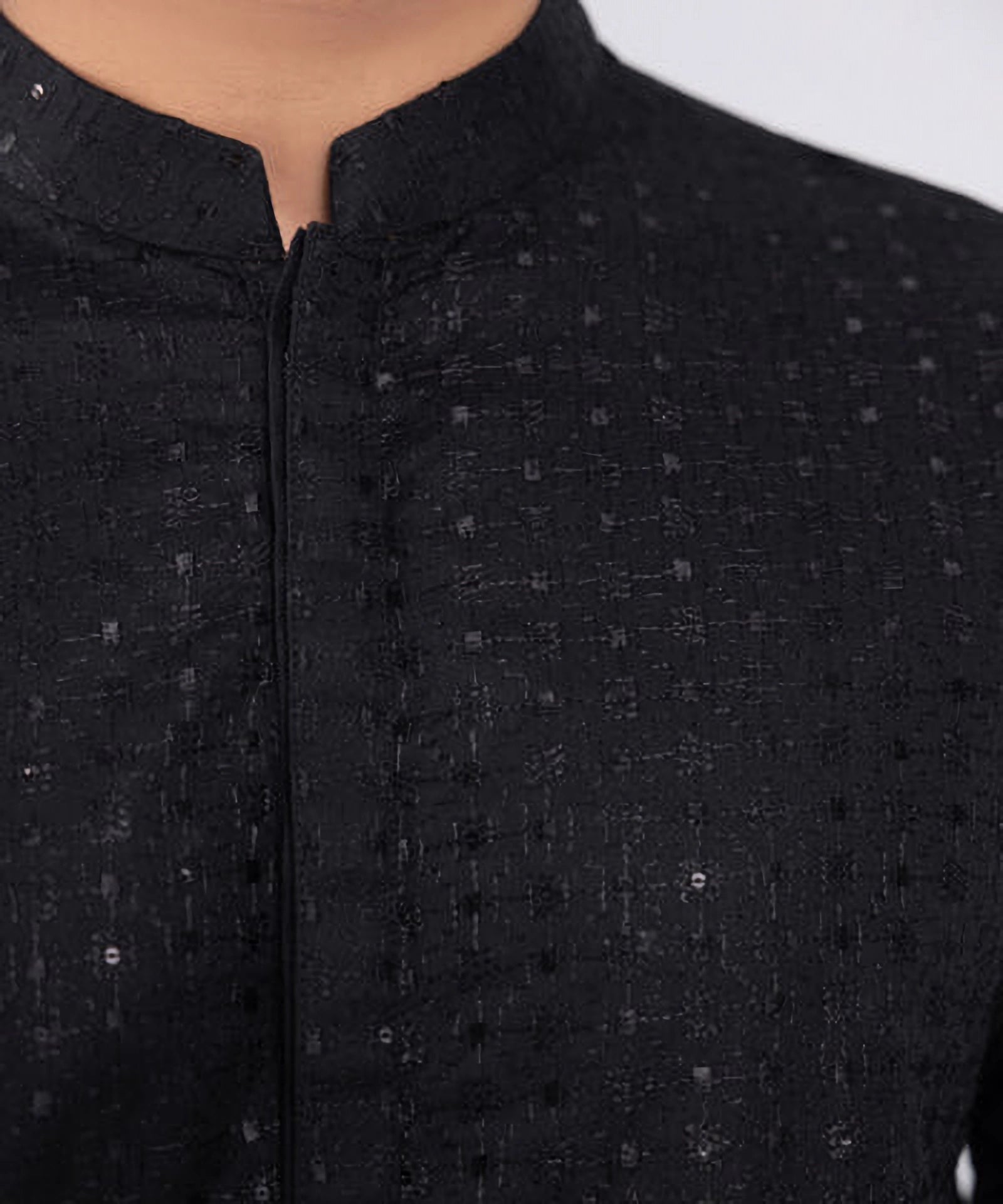 Schiffli Embroidered Cotton Suit