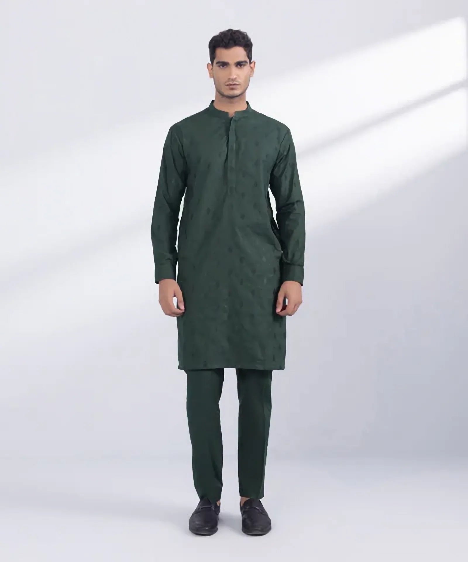 Schiffli Embroidered Cotton Suit