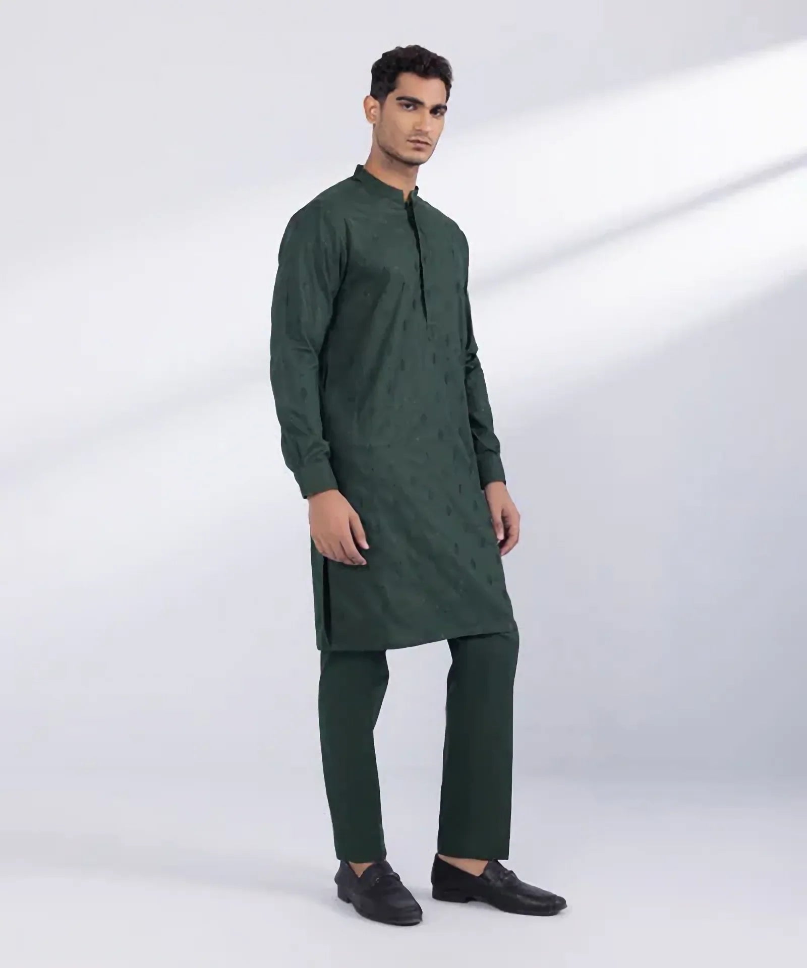 Schiffli Embroidered Cotton Suit