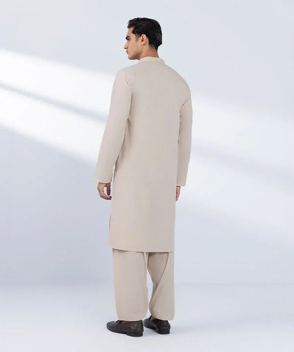 Embroidered Viscose Blended Suit - Regular Fit