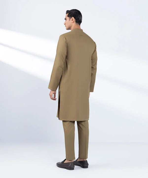 Embroidered Dobby Suit - Slim Fit