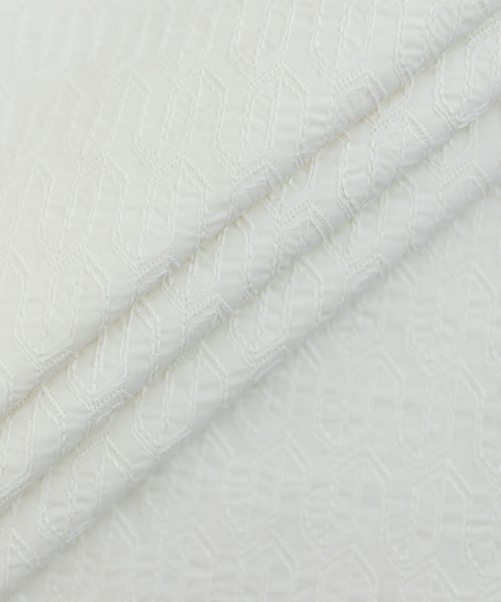 Cotton Schiffli Embroidered Kurta