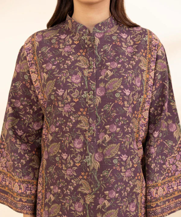 3 Piece - Printed Light Khaddar Suit