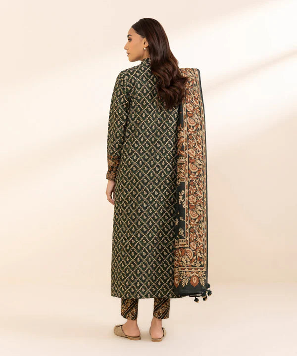 3 Piece - Printed Light Khaddar Suit