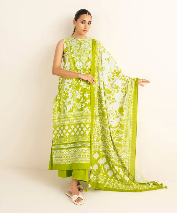 3 Piece - Embroidered Lawn Suit