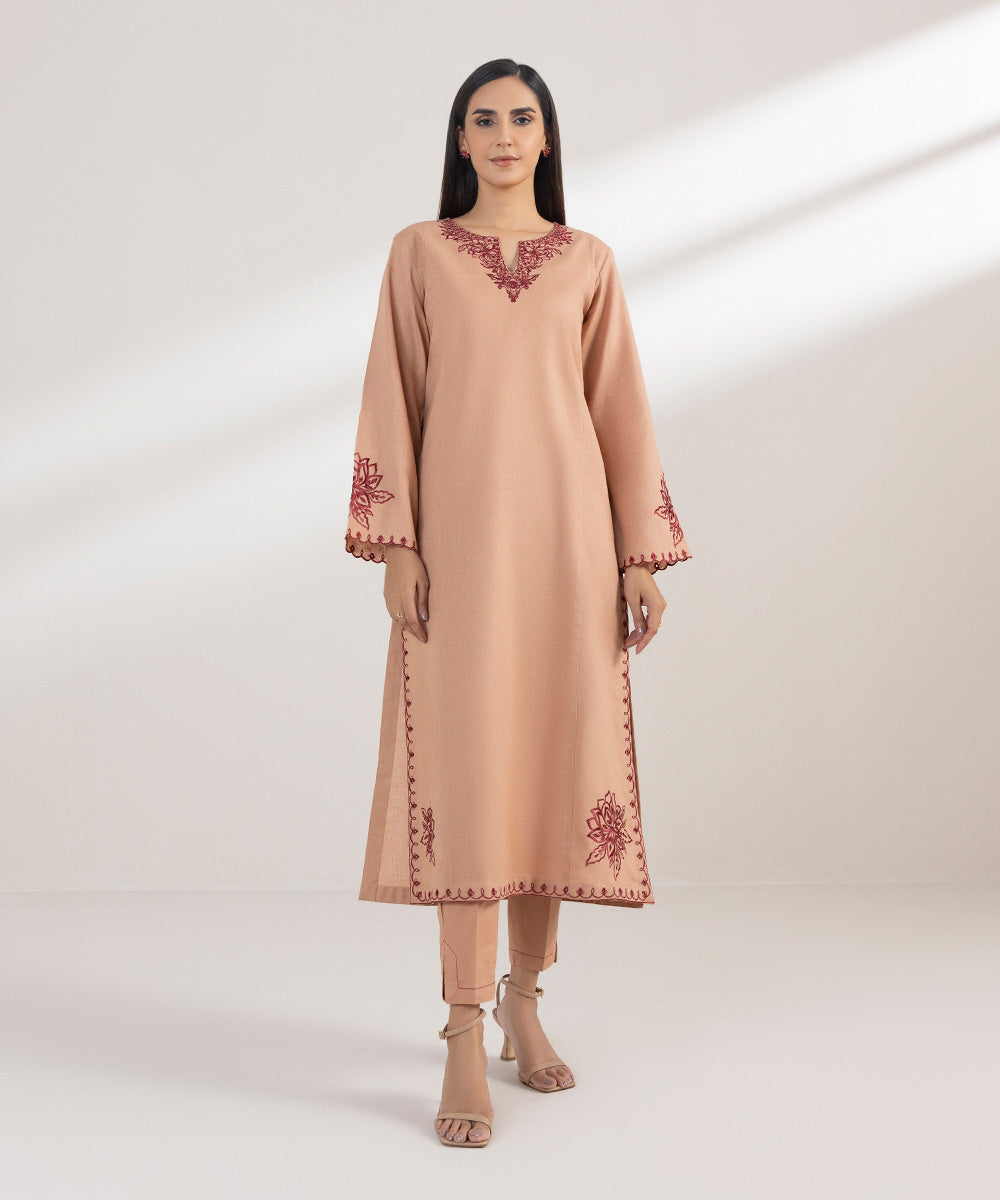 Embroidered Cotton Linen Shirt