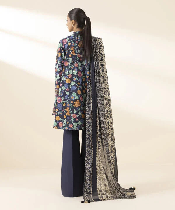 2 Piece - Embroidered Cotton Suit